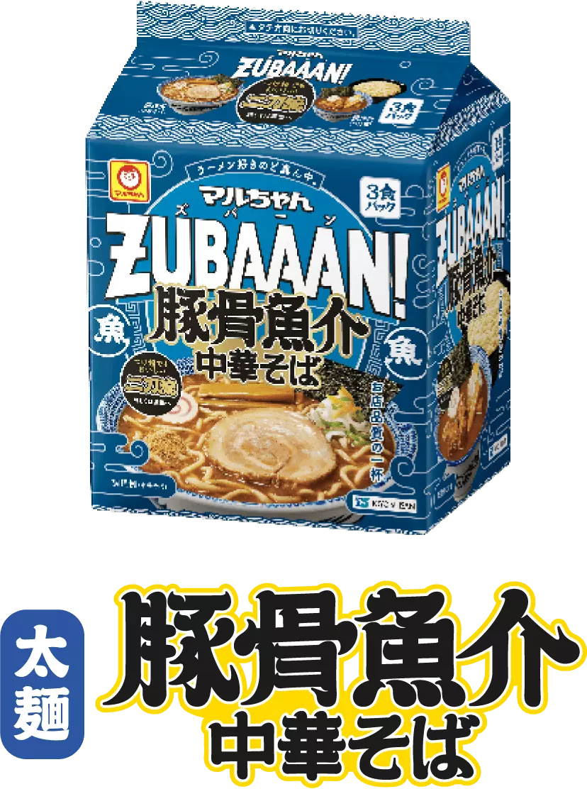 太麺、豚骨魚介 中華そば